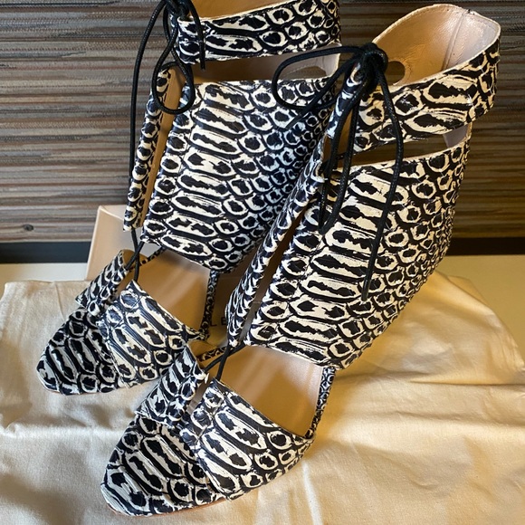 Loeffler Randall Tie sexy sandals with 4 inch heels - Picture 3 of 4